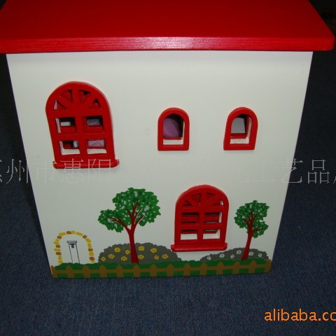 材质工艺品、儿童仿真玩具屋 木制玩具 益智玩具创意迷你早教