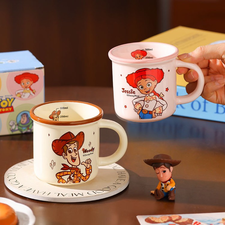 Toy Story tazas de cerámica nostálgicas de la infancia tazas de café de oficina caseras regalos de cumpleaños