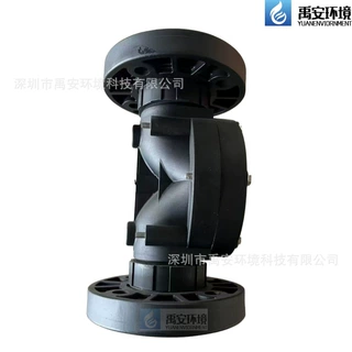 DN100 V型气动或液动驱动隔膜阀法兰接口