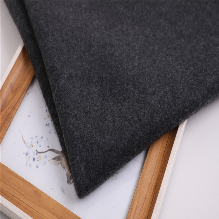 厂家直销 麻灰短纤现货单面绒复合打底裤鞋子等面料