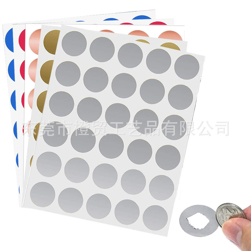 In stock hot sale foreign trade scratch film sticker DIY scratch music Velcro paper coating scratch card Scratch Sticker
