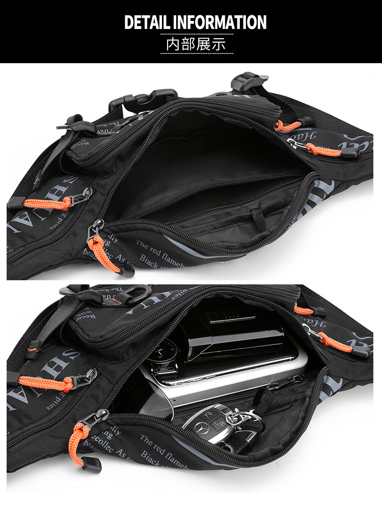 This men's waist bag is a small, lightweight, Instags-style Korean-style chest bag, a versatile and fashionable hip-hop single-shoulder crossbody small bag undefined