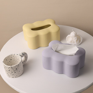 Scandinavian Accessible Luxury Tissue Box Paper Drawer Design Ornaments Creative Living Room Dining Table Coffee Table Storage Ceramic Tissue Box
