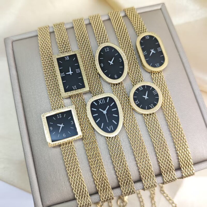 European and American Trendy New Hollow Mesh Watch Bracelet, Light Luxury Niche Stainless Steel Watch Band Chain, Cross-Border Hot-Selling Hand Accessory European and American Trendy New Hollow Mesh Watch Bracelet, Light Luxury Niche Stainless Steel Watch Band Chain, Cross-Border Hot-Selling Hand Accessory
