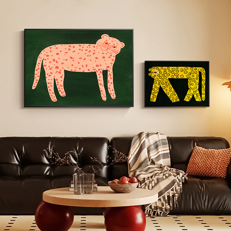 Vintage Living Room Decorative Painting Light Luxury Middle Ancient Style Sofa Background Wall Hanging Painting Niche Art Bedroom Mural Advanced Sense