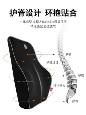 Car lumbar support cushion, Waist support