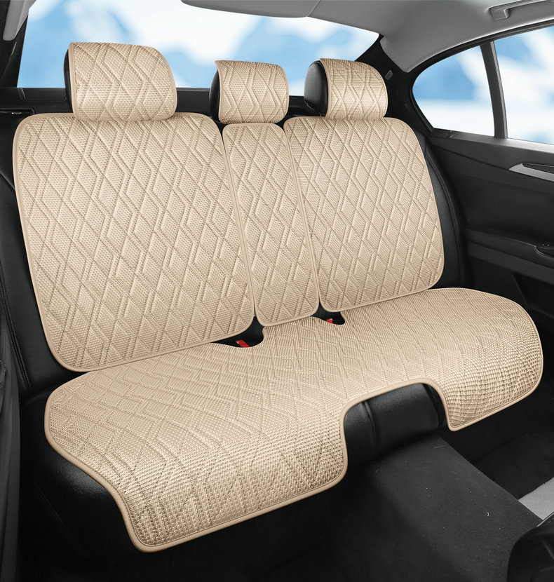 New car seat cushion made of ice silk, breathable and skin-friendly, comfortable seat cover, high-end seat cover, suitable for all seasons