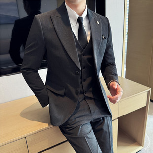 Foreign trade strong goods manufacturers wholesale men's casual suit suit single row two-button barge bow tie wedding dress suit
