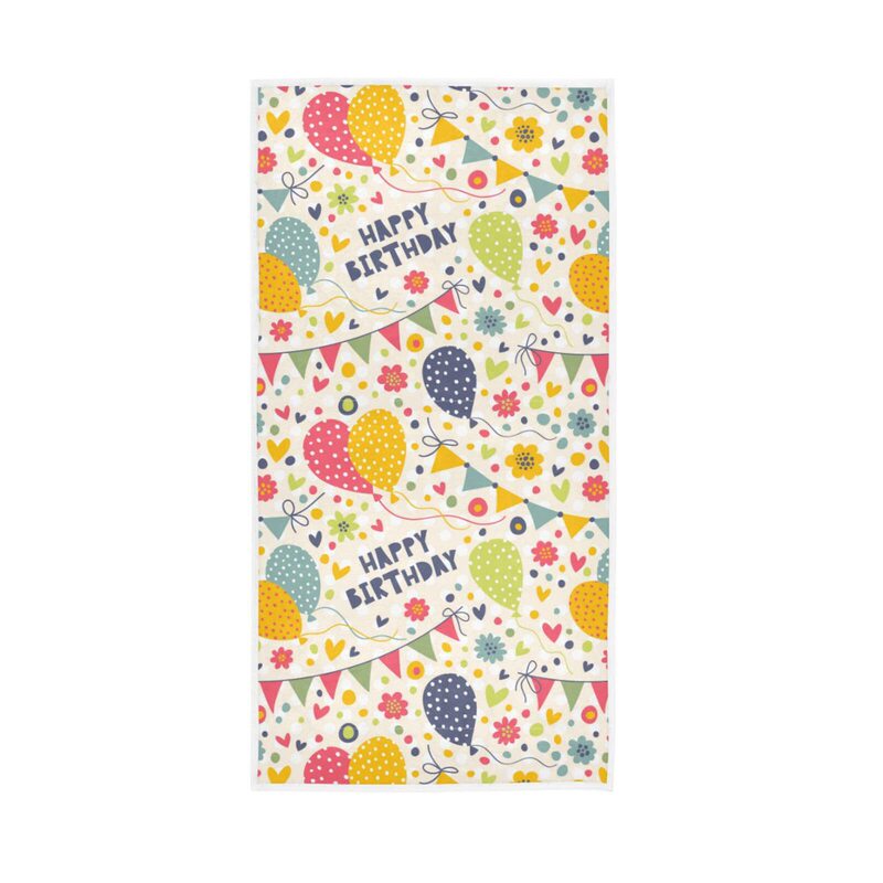 Garland balloon confetti heart shaped fingertip towel happy birthday beach towel decorative kitchen dish towel soft