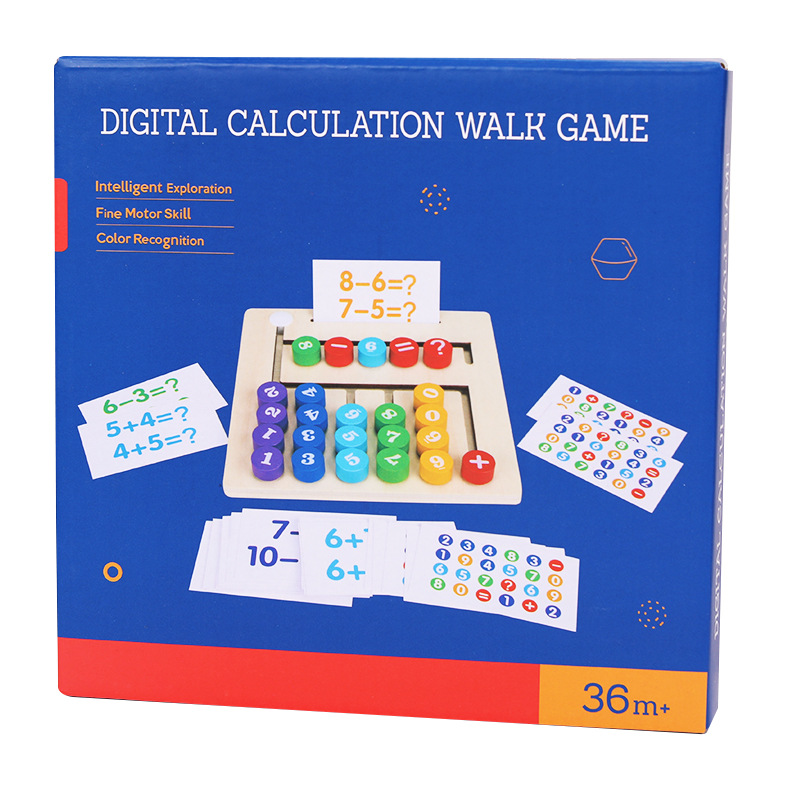 Números de cálculo de ayudas para la enseñanza de matemáticas para niños Juego para caminar Área de rompecabezas pensamiento lógico jardín de infantes clase pequeña clase grande Juguetes