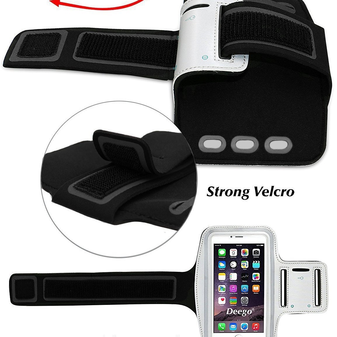 Sports Outdoor Arm Bag, Fitness Phone Armband, Touchscreen Arm Bag, Universal for 4-6inch Portable Crossbody Use