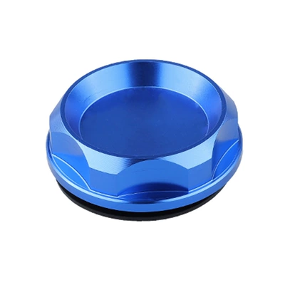 RALLIART snap-on engine oil – Tank cap - blue-with-labeling