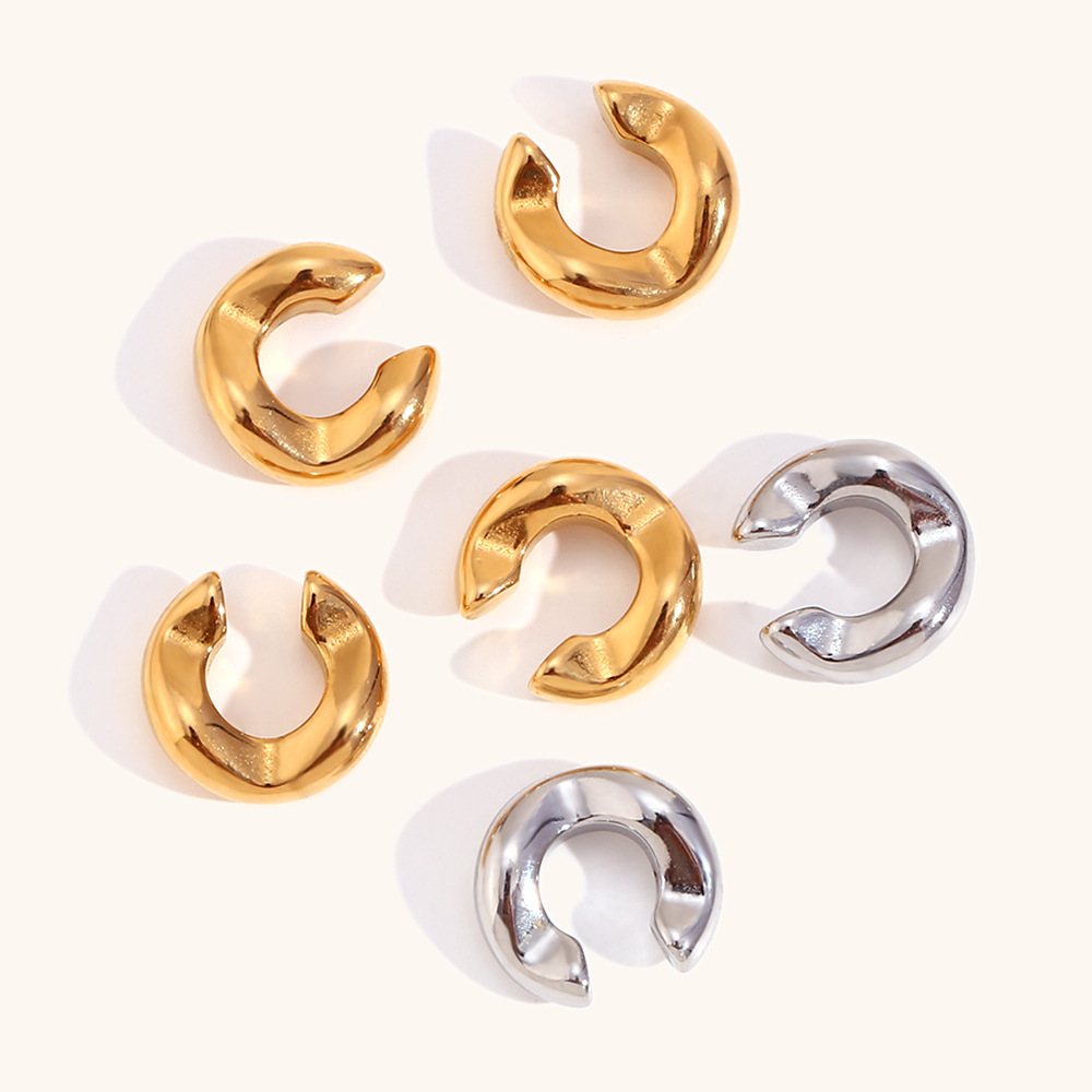 1 Pair Basic Classic Style Geometric Plating Stainless Steel Ear Cuffs display picture 1