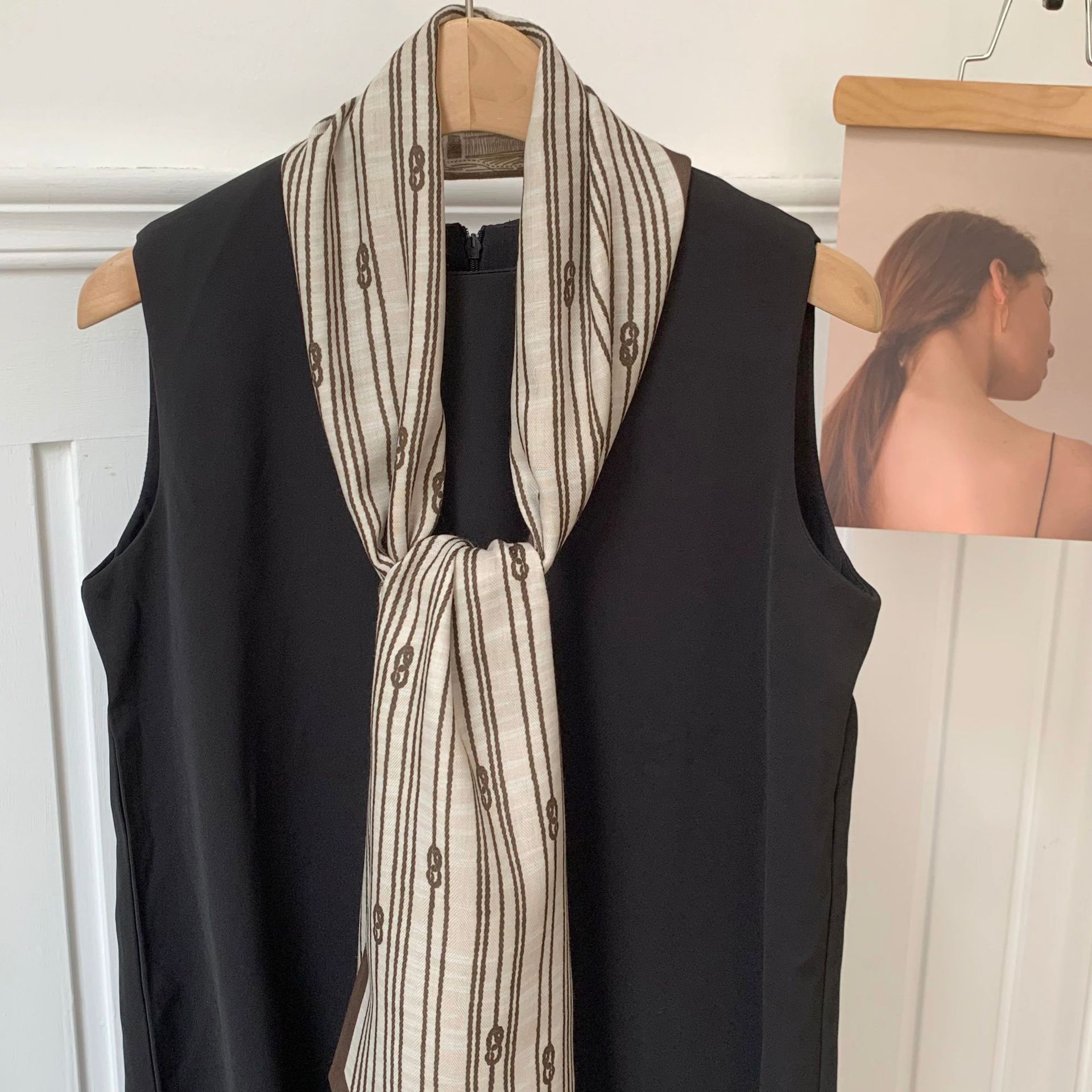 Pañuelo de seda, tira larga, sentido avanzado, nuevo estilo, bufanda pequeña para el cuello, pañuelo floral, cinturón de decoración literaria de todo fósforo pastoral femenino de verano