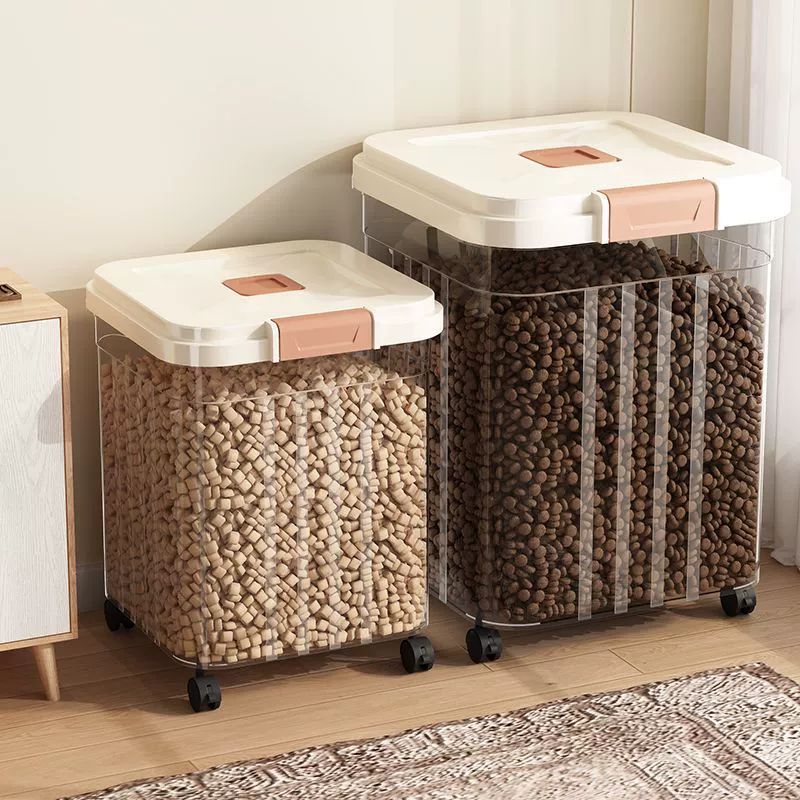 Бочка для хранения корма для кошек и собак, герметичная, защищенная от насекомых и влаги, бытовая бочка для хранения корма для кошек и домашних животных большой емкости, герметичный резервуар