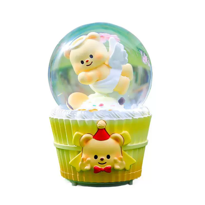 Cute music box for students, with little bears, optics, Birthday gift