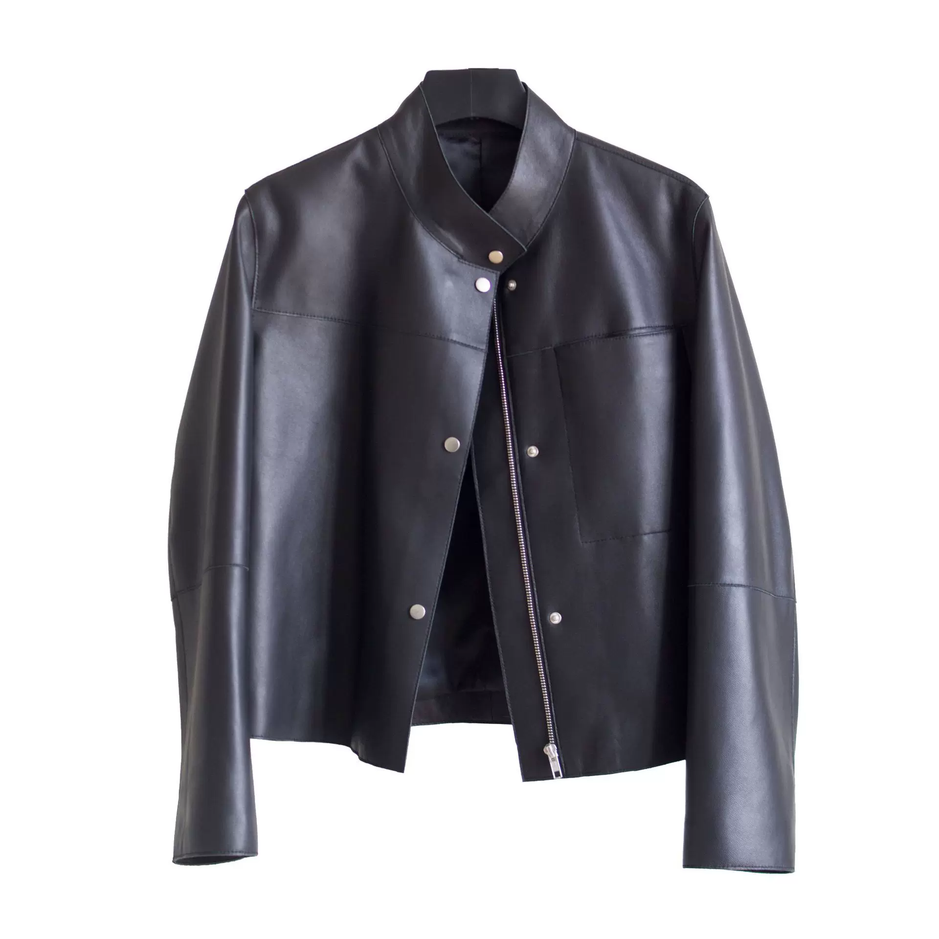 2025秋冬新款海宁真皮皮衣 女式宽松显瘦工装机车上衣外套批发