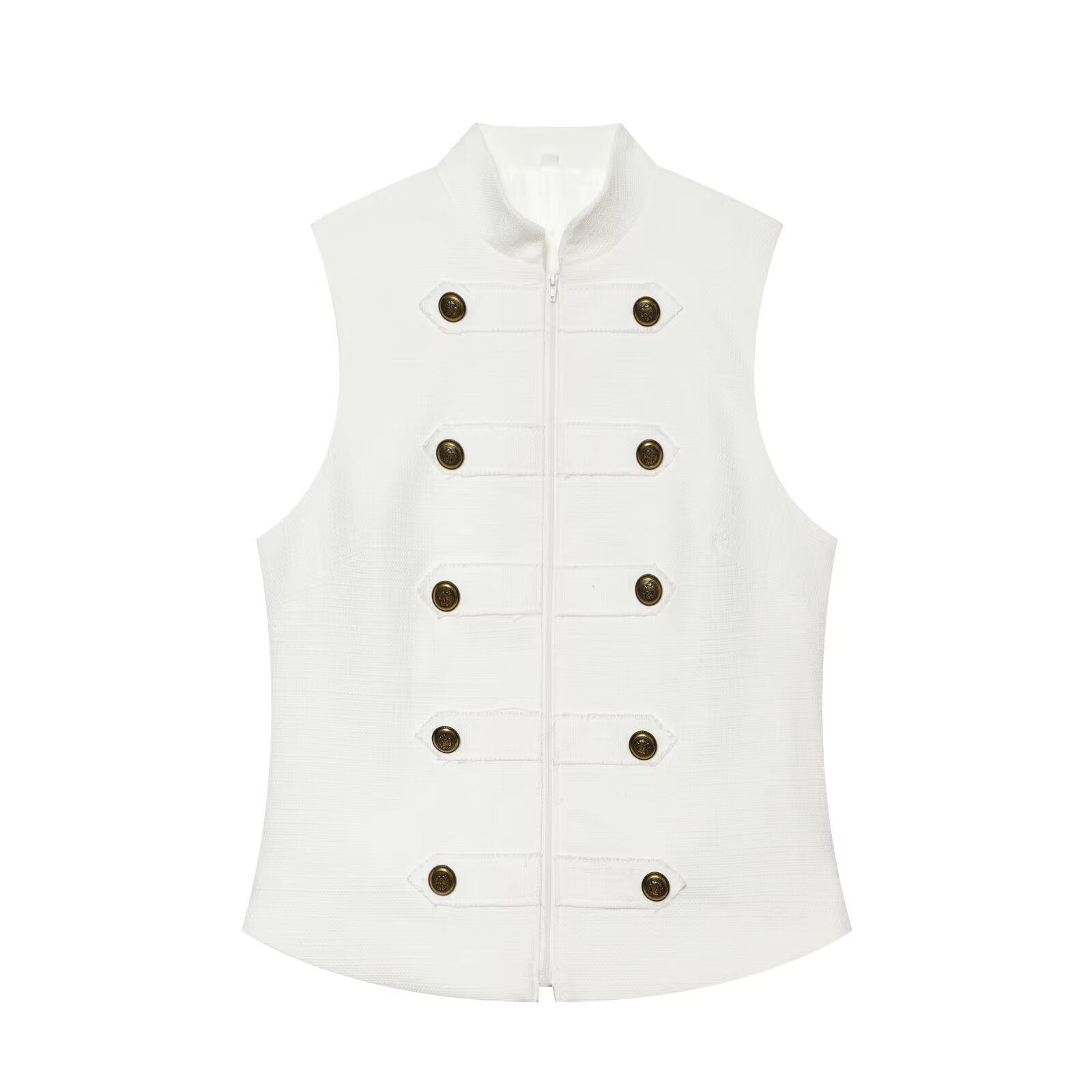 TAOP & ZA ropa de mujer verano de 2026 nueva moda sin mangas de cuello alto cinturón colgante chaleco de cuello 7763115 image 1