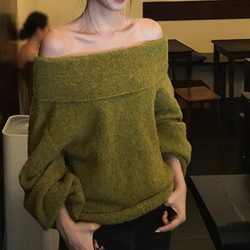 [Enter the Secret Forest] Beautiful Skin-Friendly Wool Loop Yarn Two-Wear Sweater for Women Autumn and Winter Sweater