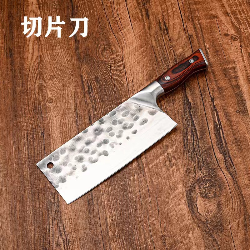 붉은 색 손잡이 슬라이스 나이프