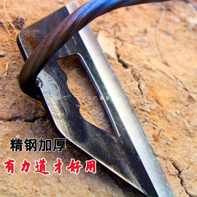 锄头新款农具长柄锄草开荒猛钢加厚木柄空心锄头农用除草