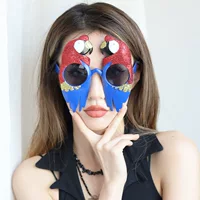 Гавайские пляжные очки для вечеринок Кокосовая Пальма Фламинго Попугай Мороженое Цветочный Кубок Забавные очки