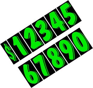 7.5 inch yellow green and black vinyl digital decal 11 dozen car windshield pricing