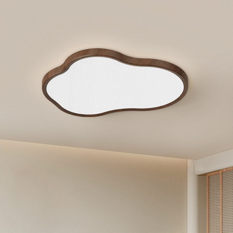 Lámpara de techo de sala de estar de estilo antiguo, protección ocular de dormitorio de espectro completo, lámpara de habitación de niños, nube de nogal, nueva lámpara de salón chino