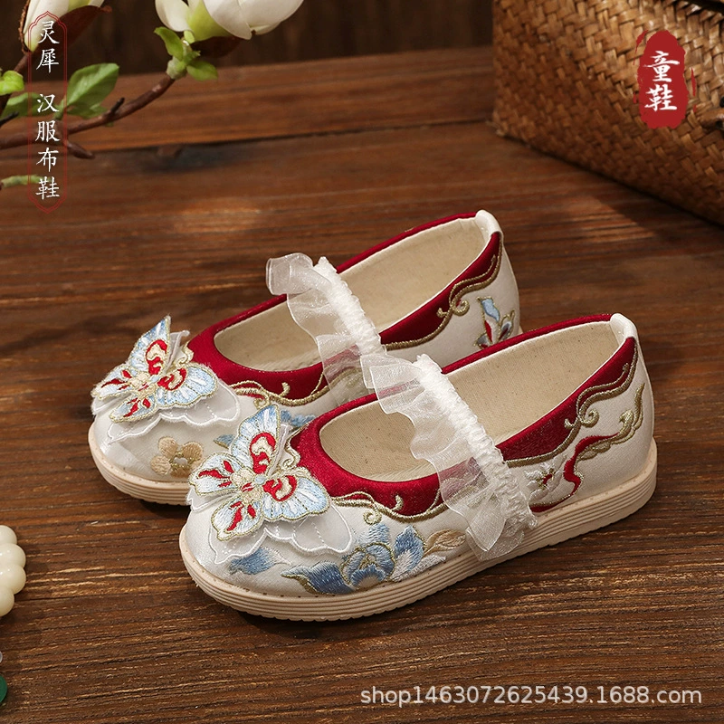 Туфли для девочек Hanfu Весенние и осенние туфли в китайском стиле
