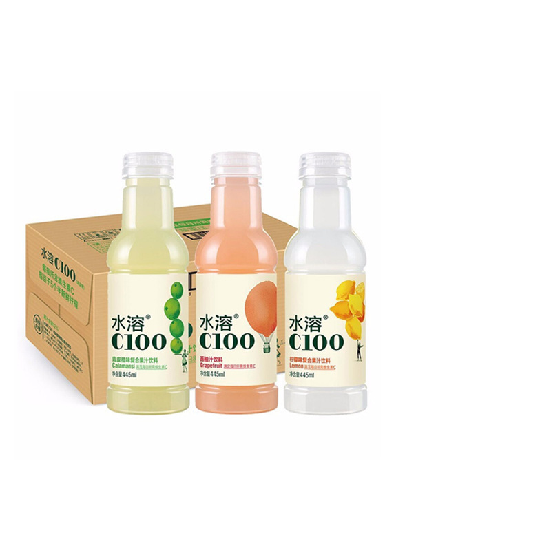 農福泉 水溶性 c100 レモン風味小瓶飲料 グレープフルーツジュース 445ml 12 大瓶 フルボックス サプリメント VC|undefined