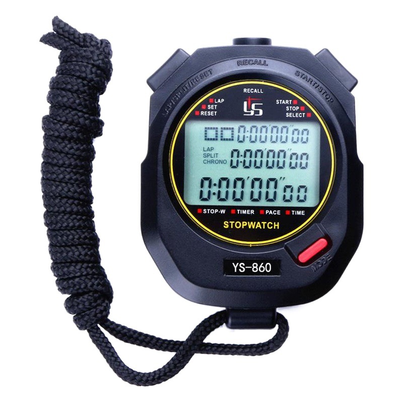 Fábrica al por mayor Qisheng YS-860 tres filas 60 cronómetro electrónico temporizador árbitro deportivo pista y campo corriendo competencia