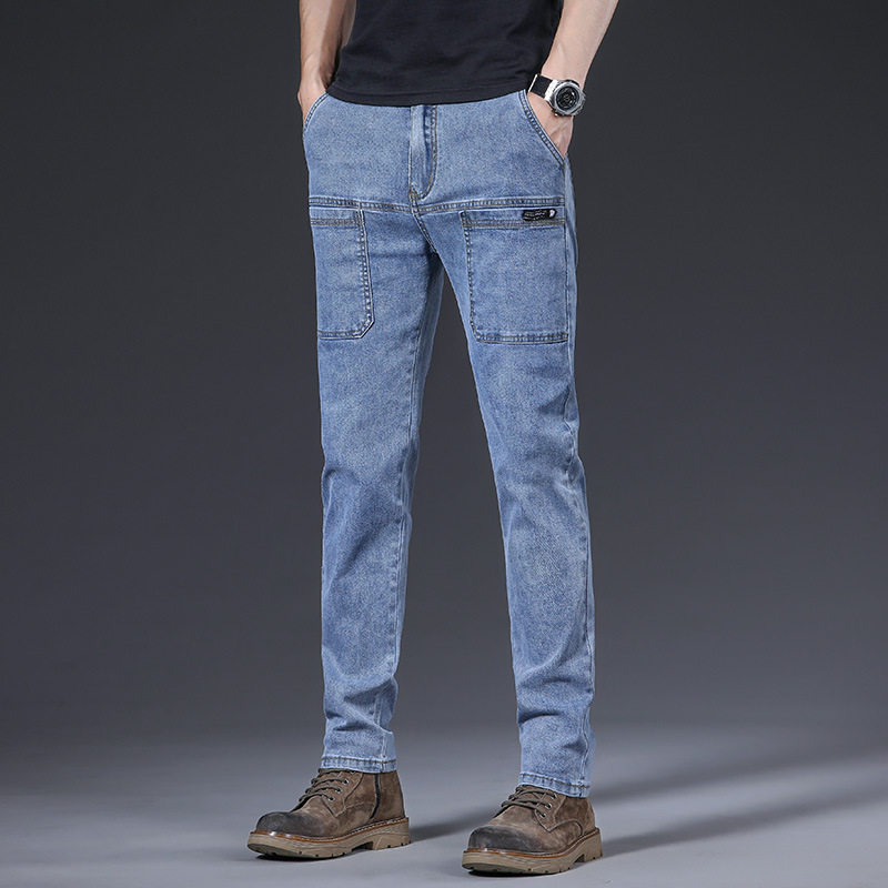 Pantalones vaqueros elásticos populares de seis bolsillos pantalones de hombre de moda de calidad simple para hombre Pantalones de hombre de Venta caliente