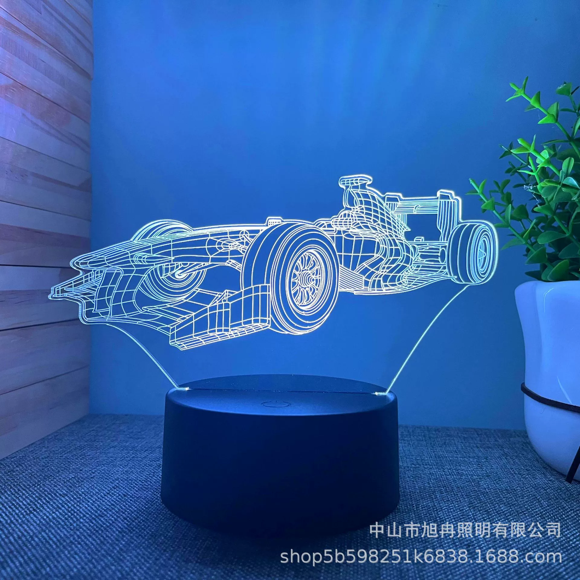 Ночных светильник, черное касание цветной SUV, творческая настольная лампа для кровати, фонарь, 3D, новая коллекция, пульт, 16 цветов