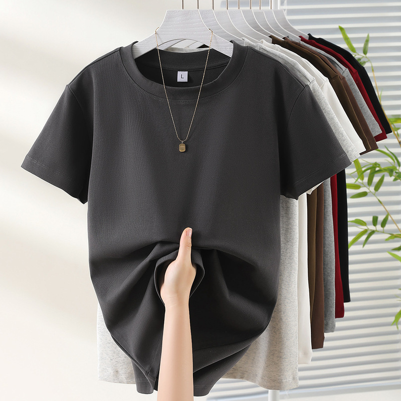 ホワイトショルダー半袖Tシャツレディース2025夏新作インナーレイヤリングシャツ小柄な人向けスリムショートトップ|undefined