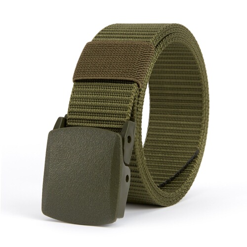 Men's Outdoor Tactical Nylon Belt Plastic Buckle Hypoallergenic Student Military Training Belt Extra Large Size Canvas Belt