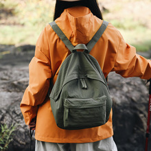 日系原宿风学生双肩包简约轻便中号背包轻量化户外旅游纯色通勤包