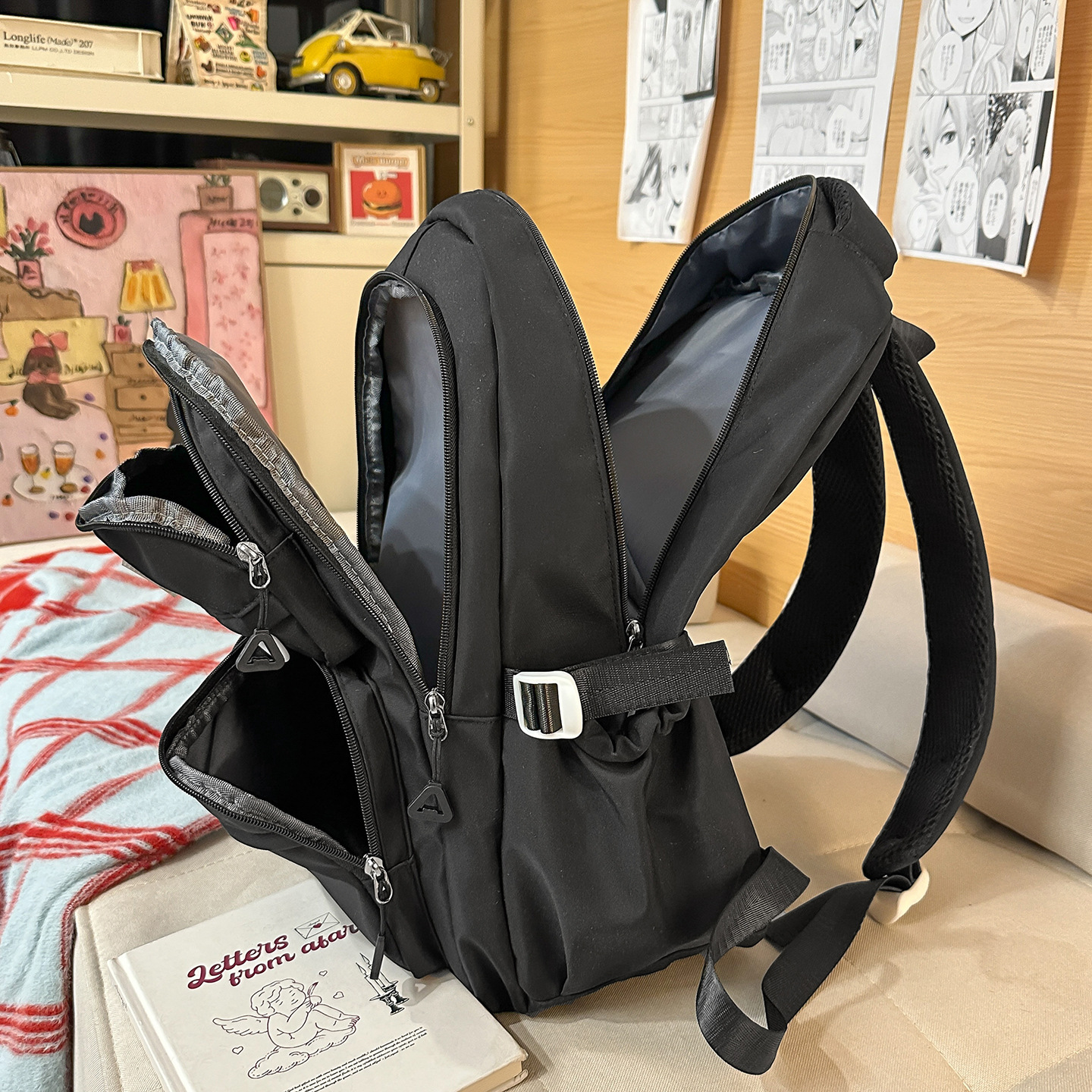 Mochila de reducción de carga de estudiantes de secundaria de gran capacidad, explosión de niños, 4 - 6 grados, mochila de espalda ligera, mochila de reducción de presión para mujeres image 5