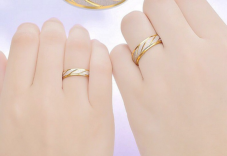 Fashion U Shape Titanium Steel Inlay Zircon Rings display picture 5