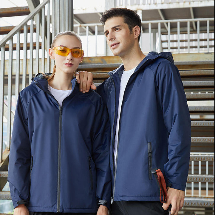 [SANXI Factory Store] Thin Hooded Jacket Men's and Women's Windproof Waterproof Spring and Autumn Warm Jacket