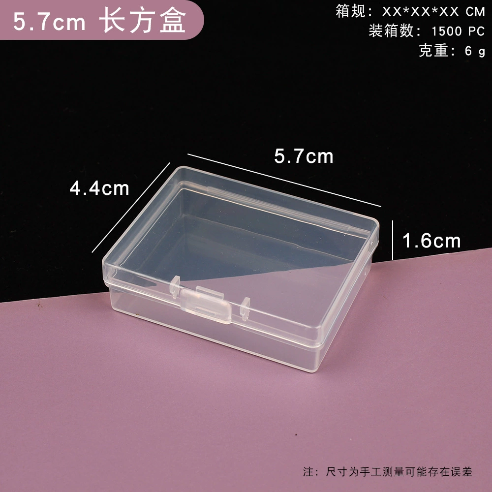 RSNN Square Transparent Plastic Storage Box for Accessories with Beads - Clear Mini Box