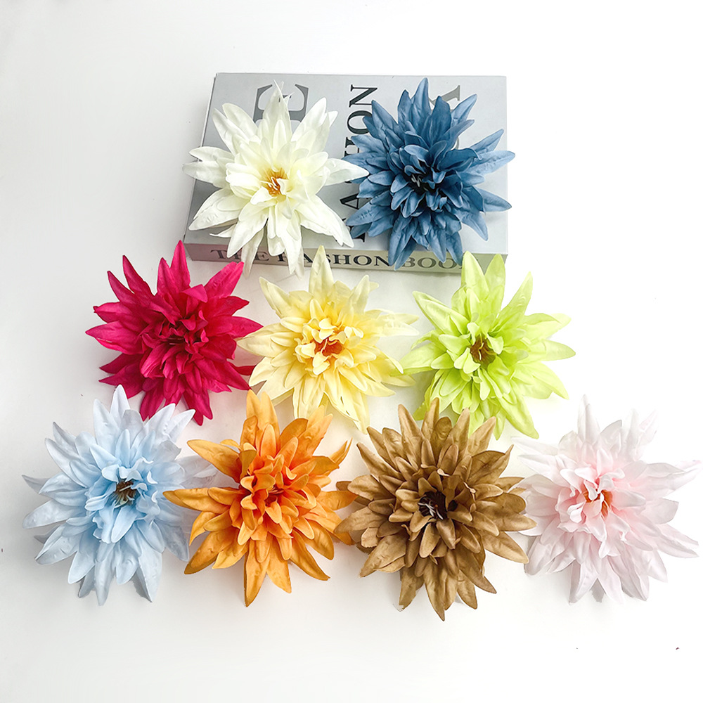 Simulación de agujas de pino, garras de crisantemo, vestidos chinos antiguos, tocadillos de flores, pinzas de flores, accesorios de fotografía para decoración de boda.
