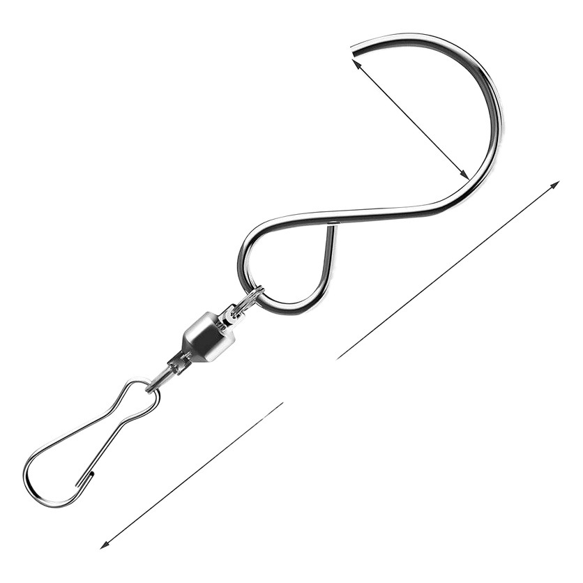 Gancho de cartelera de acero inoxidable gancho de cartelera Hengtai S-type gancho de rodamiento autorgiratorio ciclón 360 °