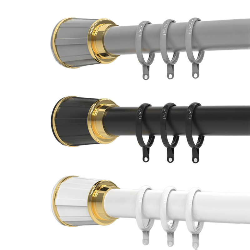 Hole-free installation Curtain rod Roman rod Multifunctional telescopic rod A complete set of curtain brackets Clothes drying rod Shower curtain rod
