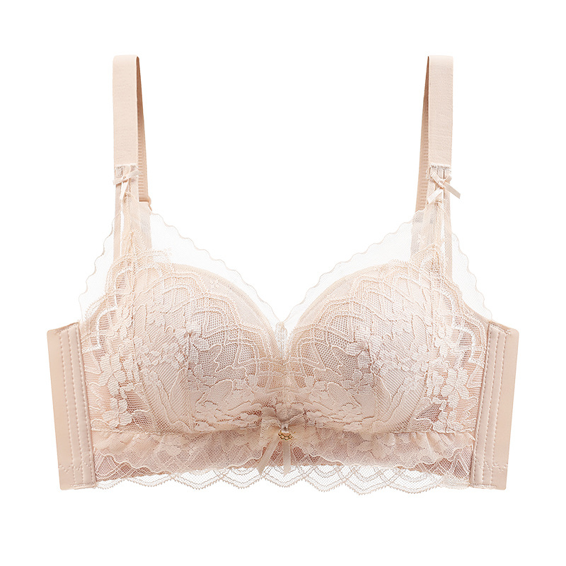 Sujetador nutritivo de ácido hialurónico Ropa interior de encaje sexy Ropa interior de espalda hermosa Sujetador Ropa interior de mujer Ropa interior de Shantou sin anillo de acero