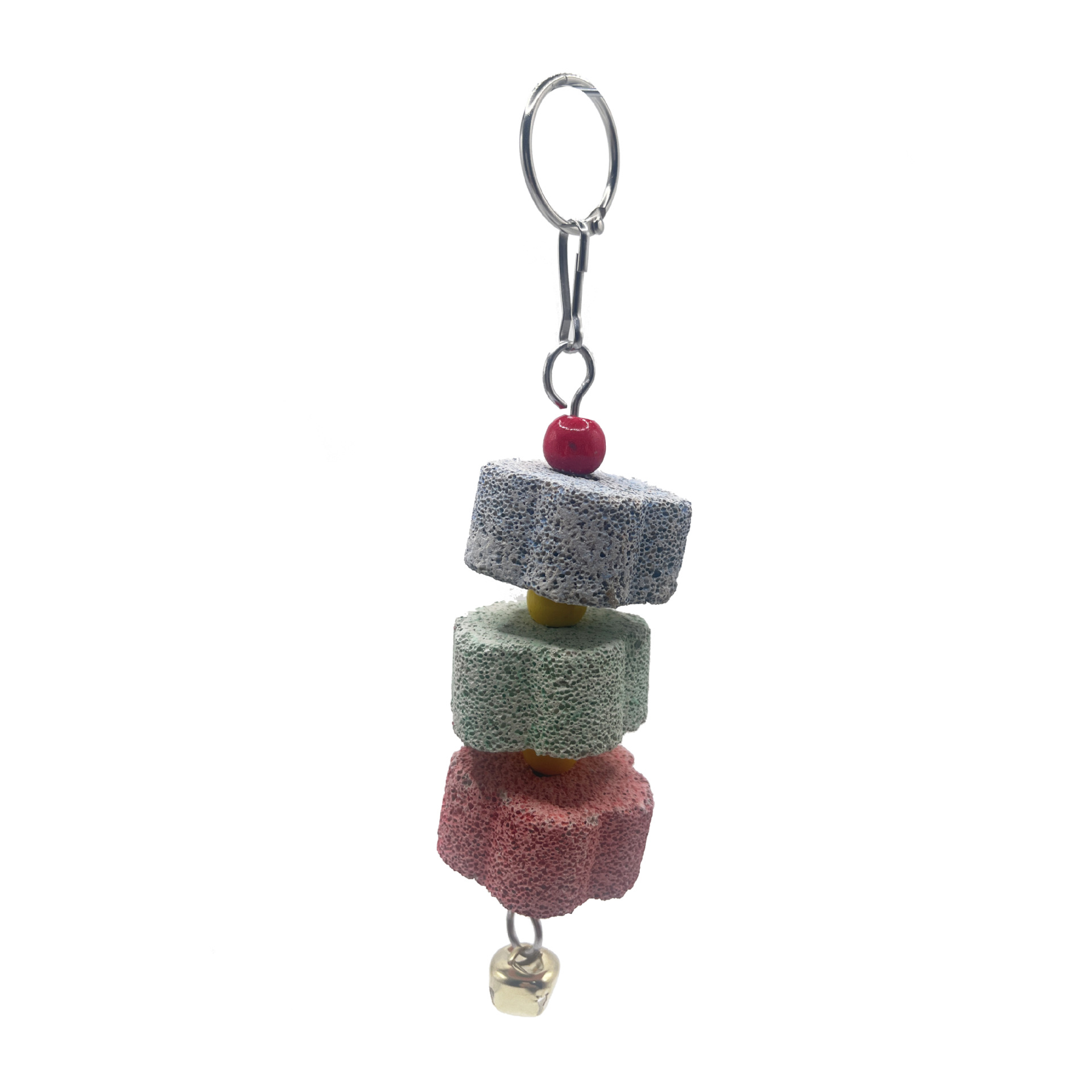 Pinchos de loro de piedra volcánica de colores para complementar minerales Pinchos de roca volcánica natural Hamster Totoro Aves Juguetes