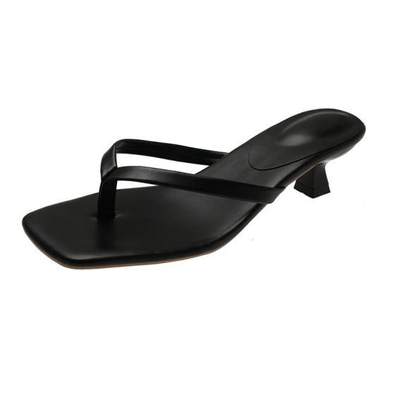 Plus size flip-flops women's new Korean style stiletto heel flip-flops women's slip-on Outdoor Women's 42 size sandals