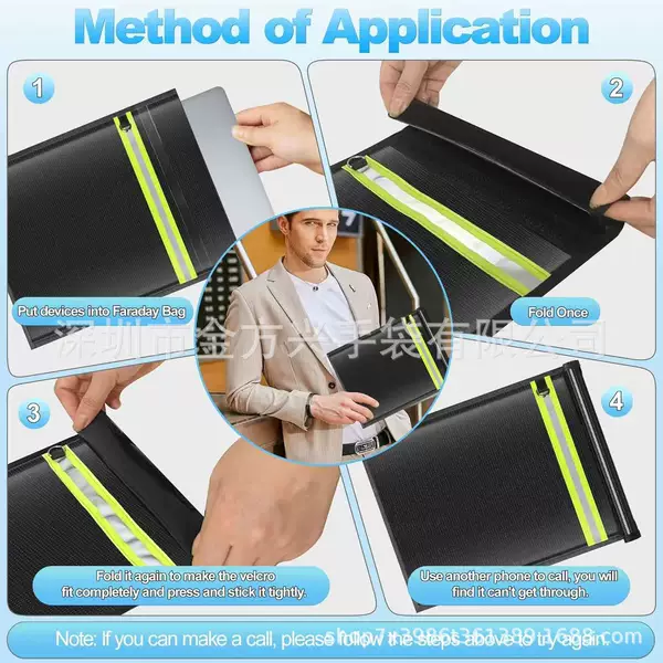 Signal Blocking Bag with Handle for Mobile Phones, Tablets, and Car Keys, Anti-Theft, Fireproof, Waterproof Signal Blocking Bag