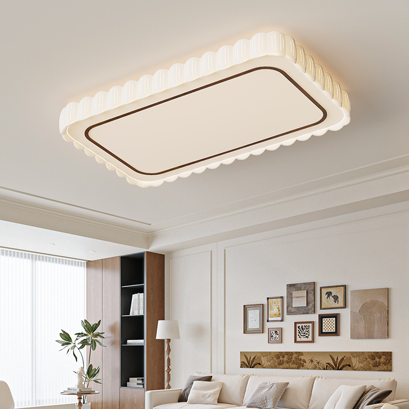 Luz de techo de la sala de estar francesa 2026 nueva cálida y simple protección de los ojos creativa lámpara de pasillo rectangular 461L