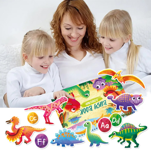 Cross-border dinosaur theme busy book busy book children's preschool learning toy book early education enlightenment quiet book