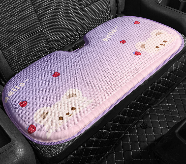 Cartoon New Car Cushion Four Seasons Universal Breathable Condensing Rubber Mat Cute Ladies Car Summer Cool Mat Seat Cushion